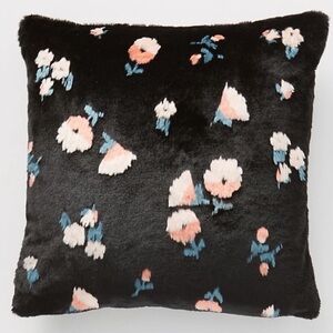 Two Anthropologie Flora Faux Fur Pillows